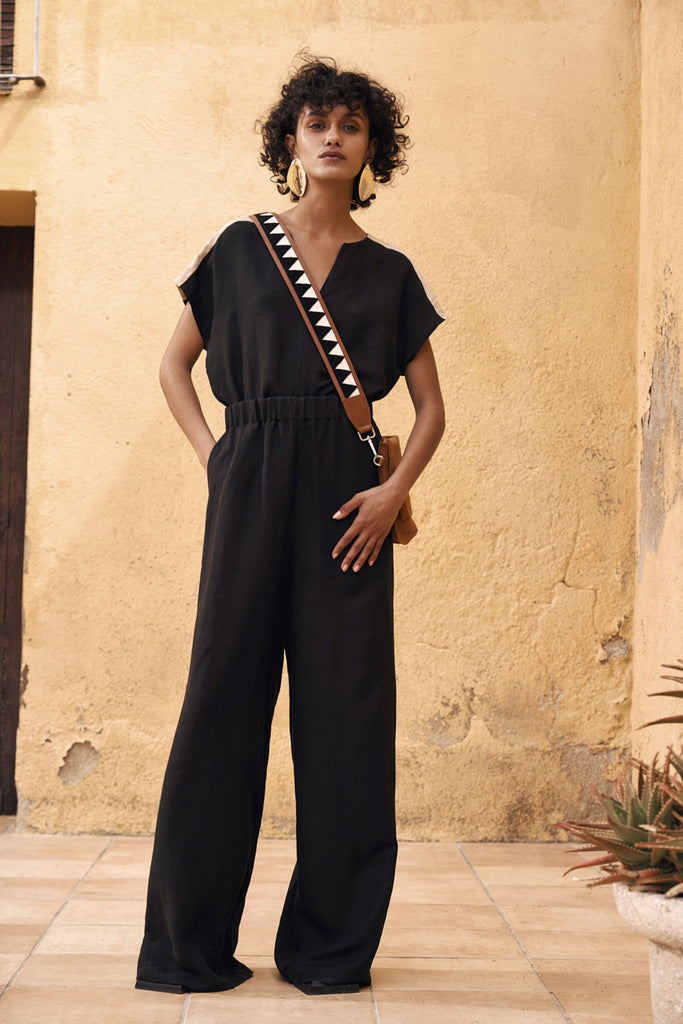 LIYA Reglan Jumpsuit - Black - kimosabiworld.com